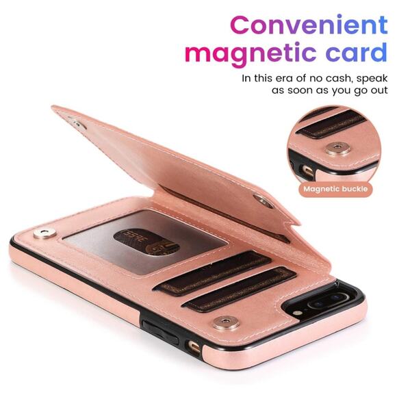 Card Holder Slot Kickstand Phone Cover for iPhone - Picture 3 of 8
